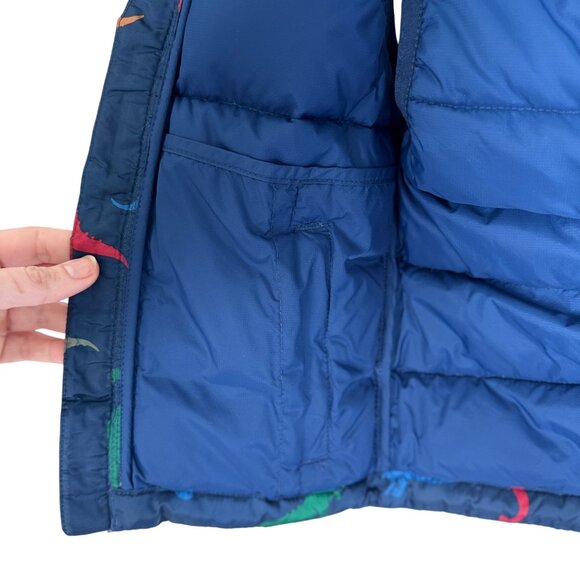 Hanna Andersson Dino Puffer Vest Navy Multi-Color Kids 5 NWOT Hannah Anderson - Picture 5 of 8